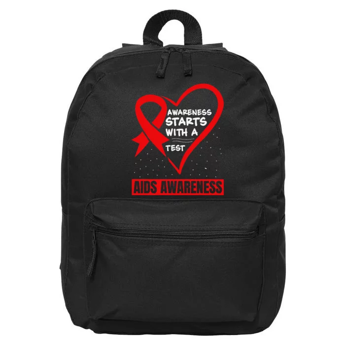 Hiv Awareness Red Ribbon World Aids Day Fighters 16 in Basic Backpack