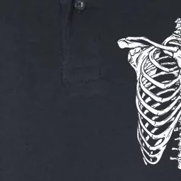 Heart And Ribcage Nurse Funny Skeleton Halloween Softstyle Adult Sport Polo