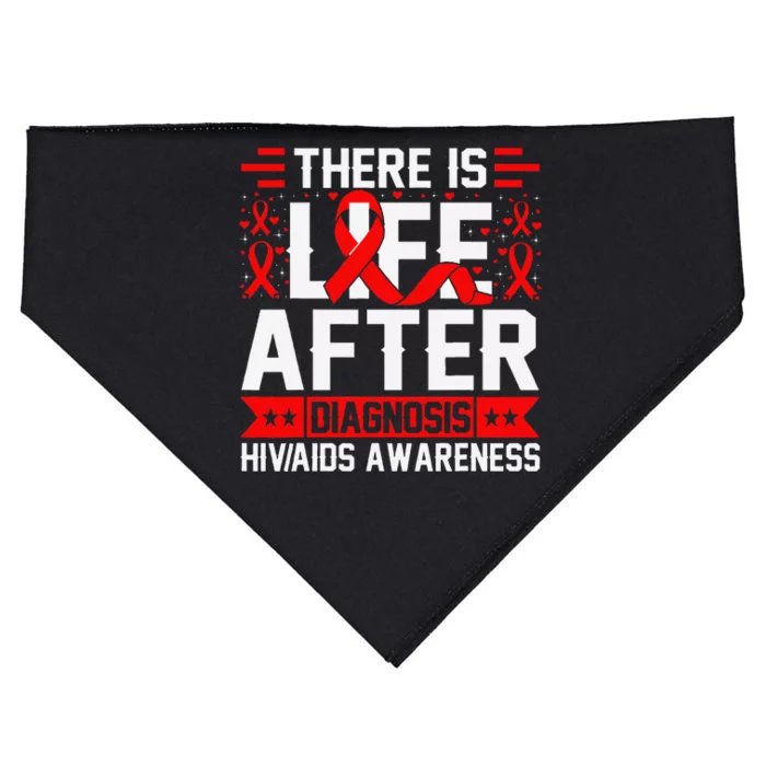 Hiv Awareness Red Ribbon World Aids Day Fighters USA-Made Doggie Bandana