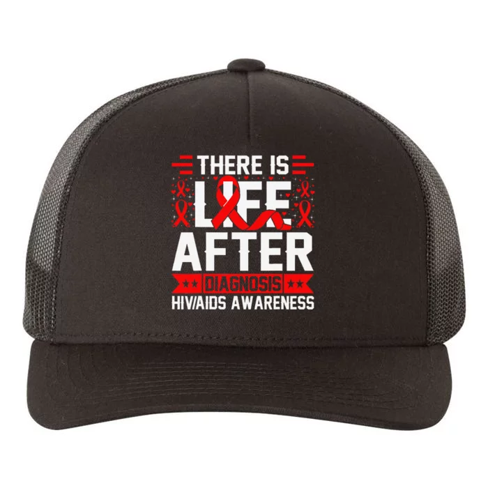 Hiv Awareness Red Ribbon World Aids Day Fighters Yupoong Adult 5-Panel Trucker Hat