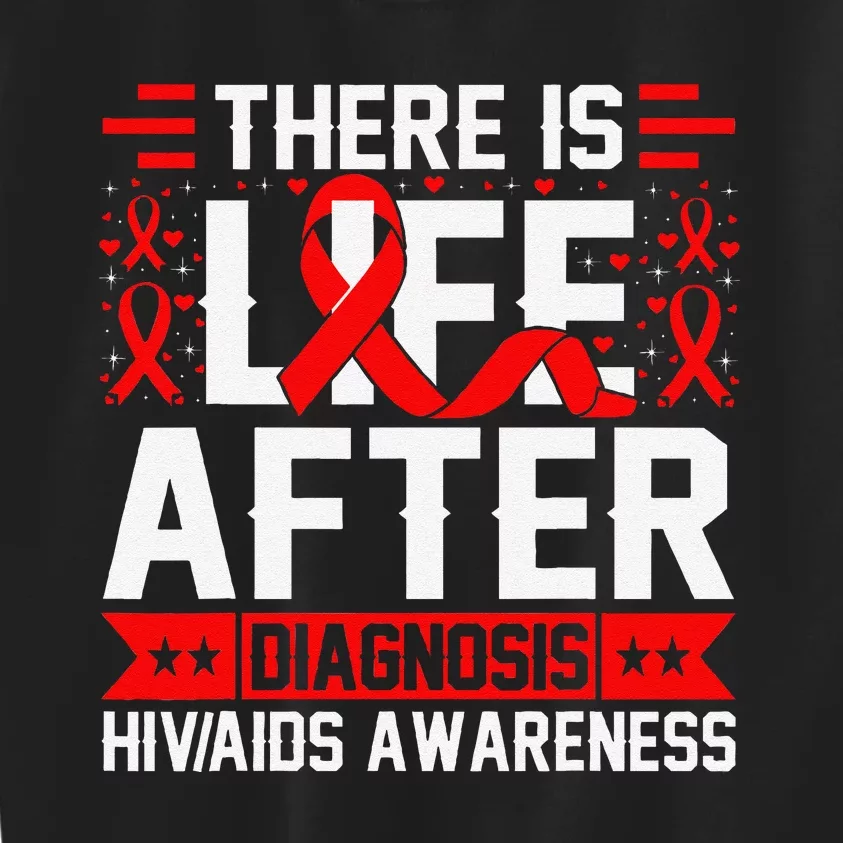 Hiv Awareness Red Ribbon World Aids Day Fighters Kids Sweatshirt