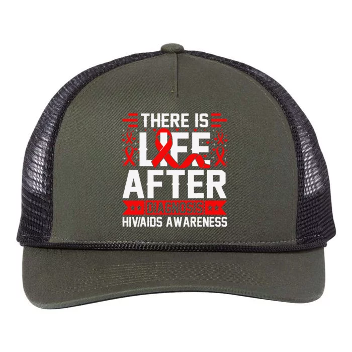 Hiv Awareness Red Ribbon World Aids Day Fighters Retro Rope Trucker Hat Cap