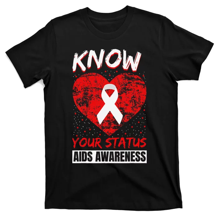 Hiv Awareness Red Ribbon World Aids Day Fighters T-Shirt