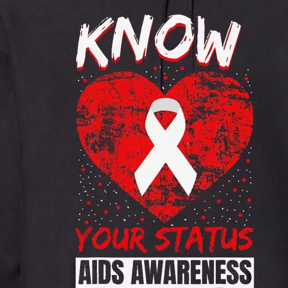 Hiv Awareness Red Ribbon World Aids Day Fighters Premium Hoodie