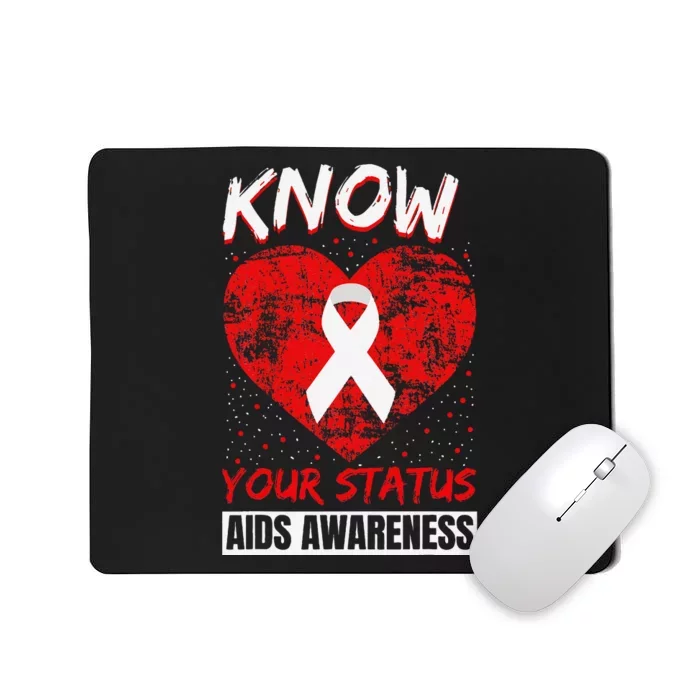 Hiv Awareness Red Ribbon World Aids Day Fighters Mousepad