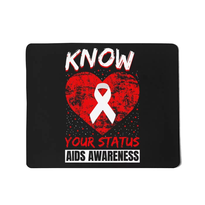 Hiv Awareness Red Ribbon World Aids Day Fighters Mousepad