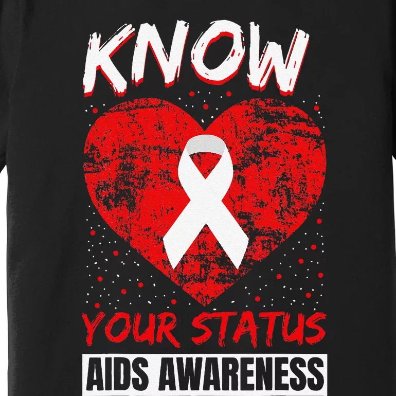 Hiv Awareness Red Ribbon World Aids Day Fighters Premium T-Shirt