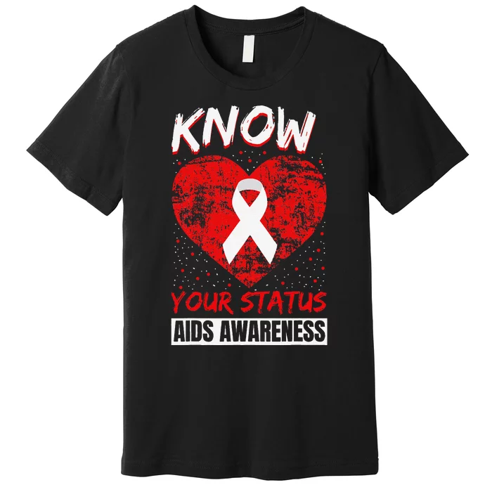 Hiv Awareness Red Ribbon World Aids Day Fighters Premium T-Shirt