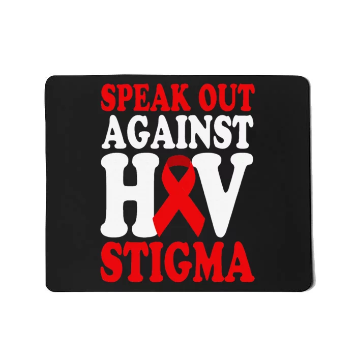 Hiv Awareness Red Ribbon World Aids Day Fighters Mousepad