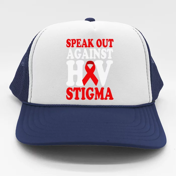 Hiv Awareness Red Ribbon World Aids Day Fighters Trucker Hat