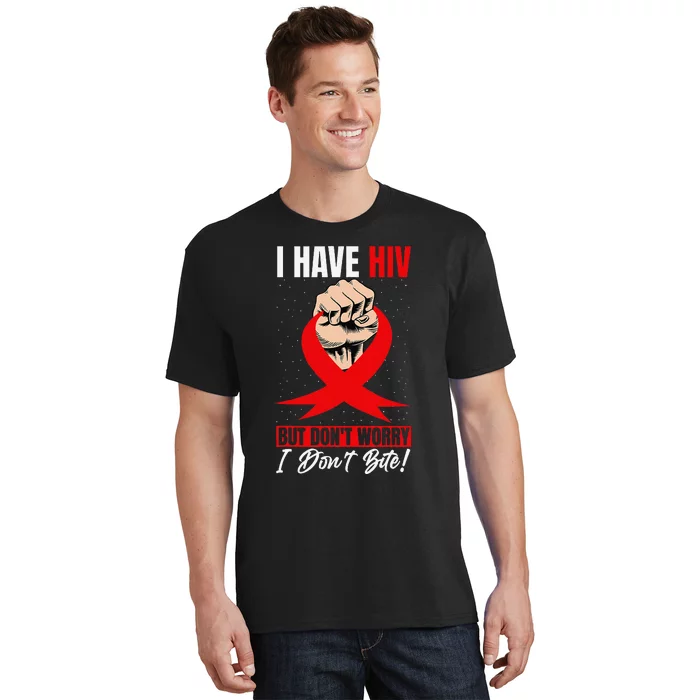 Hiv Awareness Red Ribbon World Aids Day Fighters T-Shirt