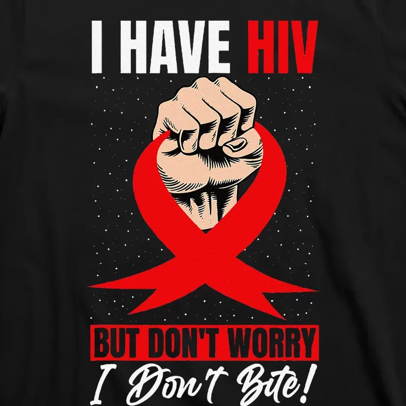 Hiv Awareness Red Ribbon World Aids Day Fighters T-Shirt