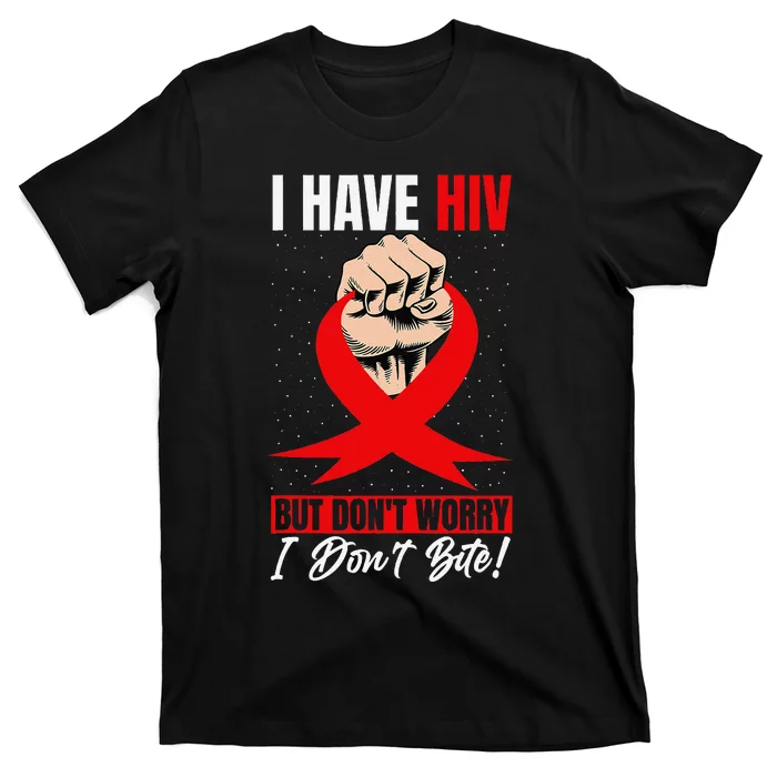 Hiv Awareness Red Ribbon World Aids Day Fighters T-Shirt