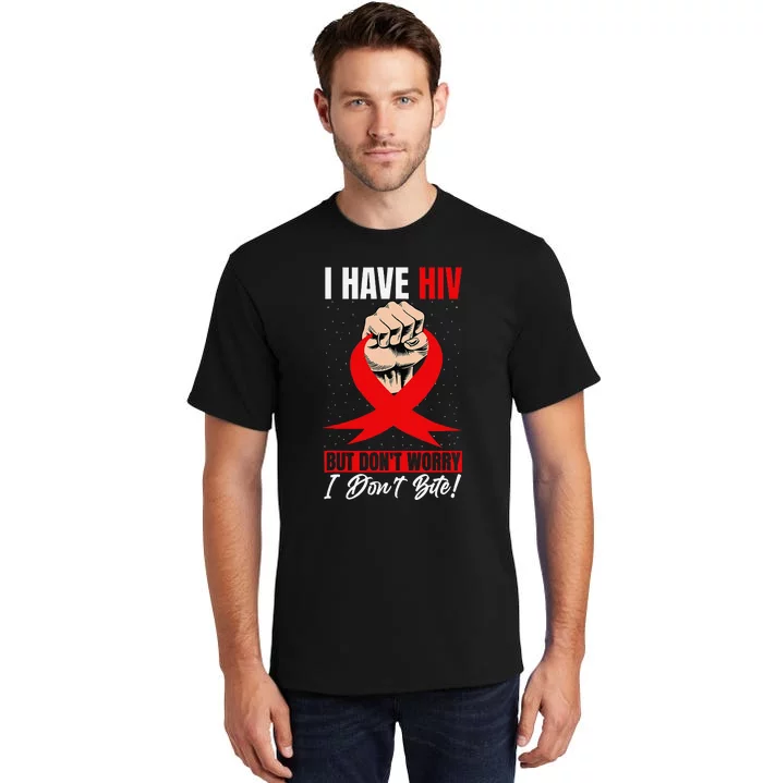 Hiv Awareness Red Ribbon World Aids Day Fighters Tall T-Shirt