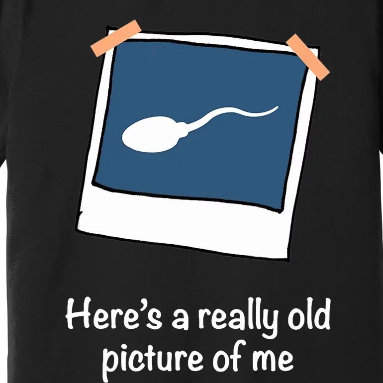 Here's A Really Old Picture Of Me Funny Sperm Gag Adult Premium T-Shirt