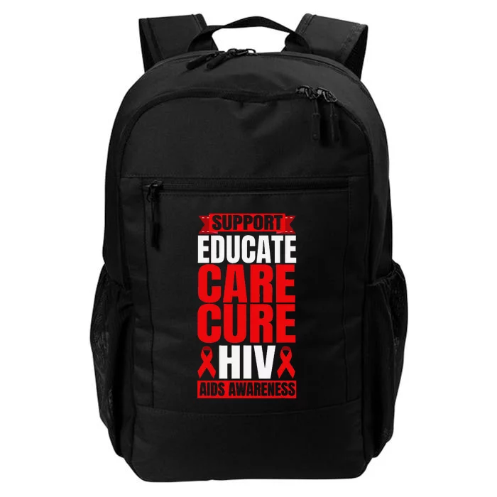 Hiv Awareness Red Ribbon World Aids Day Fighters Daily Commute Backpack