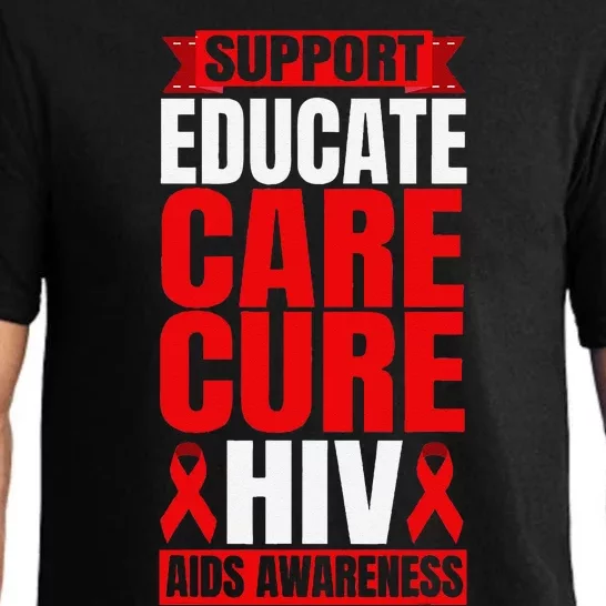 Hiv Awareness Red Ribbon World Aids Day Fighters Pajama Set