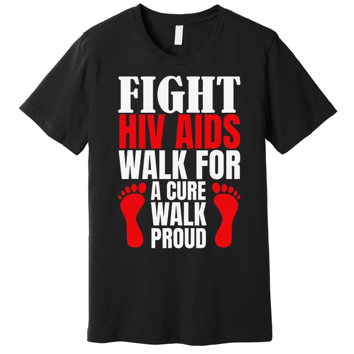 Hiv Awareness Red Ribbon World Aids Day Fighters Premium T-Shirt