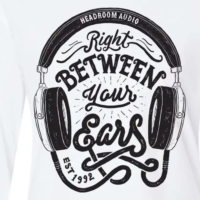 Headroom Audio Right Between Your Ears Womens Cotton Relaxed Long Sleeve T-Shirt