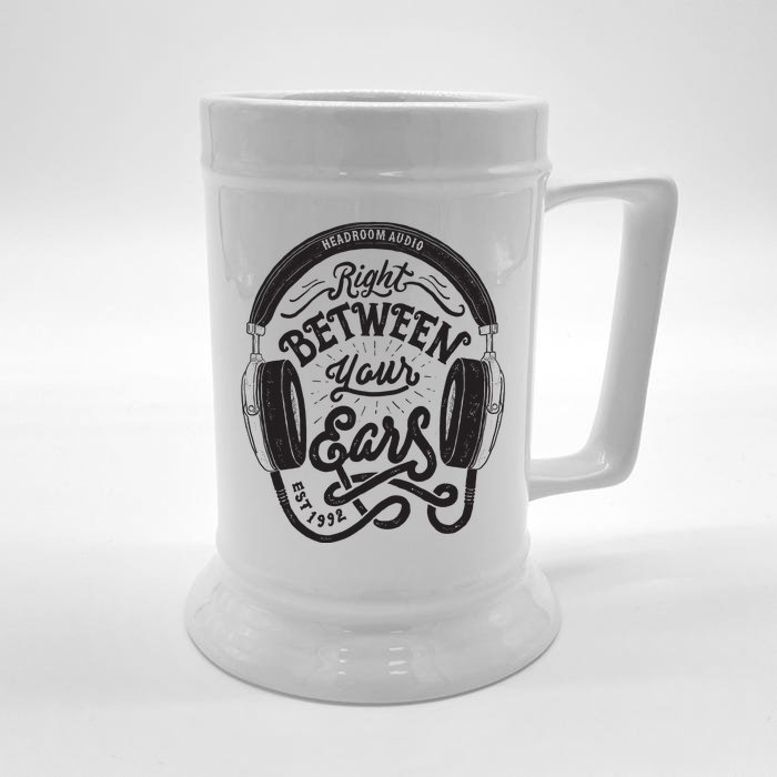 Headroom Audio Right Between Your Ears Front & Back Beer Stein