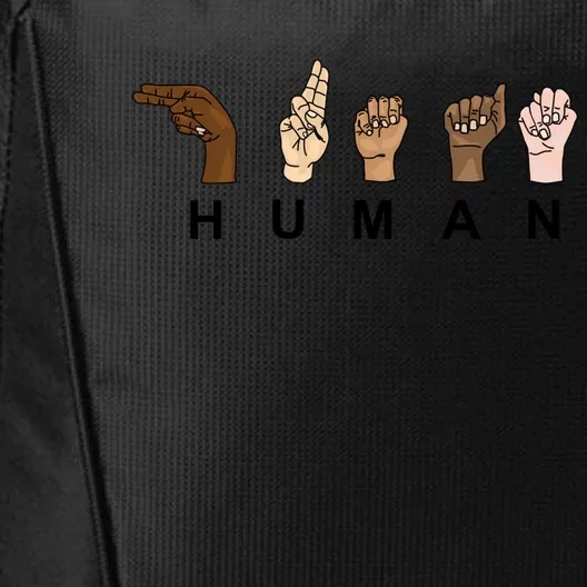 Hu A Race Statet Sign Language Respect Gift City Backpack