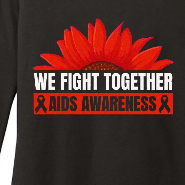 Hiv Awareness Red Ribbon World Aids Day Fighters Womens CVC Long Sleeve Shirt