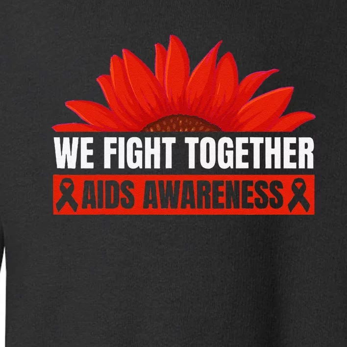 Hiv Awareness Red Ribbon World Aids Day Fighters Toddler Sweatshirt