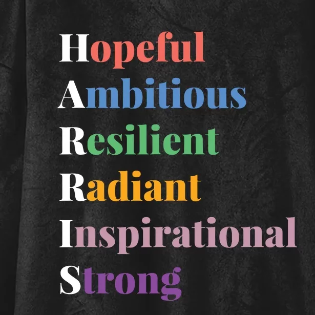 Hopeful Ambitious Resilient Radiant Inspirational Strong Hooded Wearable Blanket