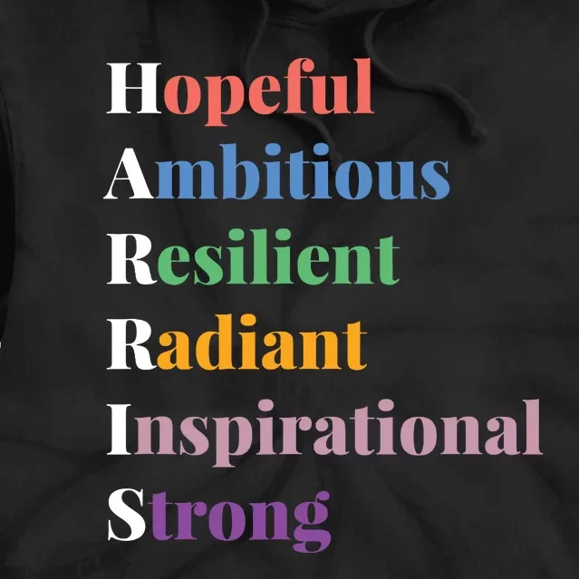 Hopeful Ambitious Resilient Radiant Inspirational Strong Tie Dye Hoodie