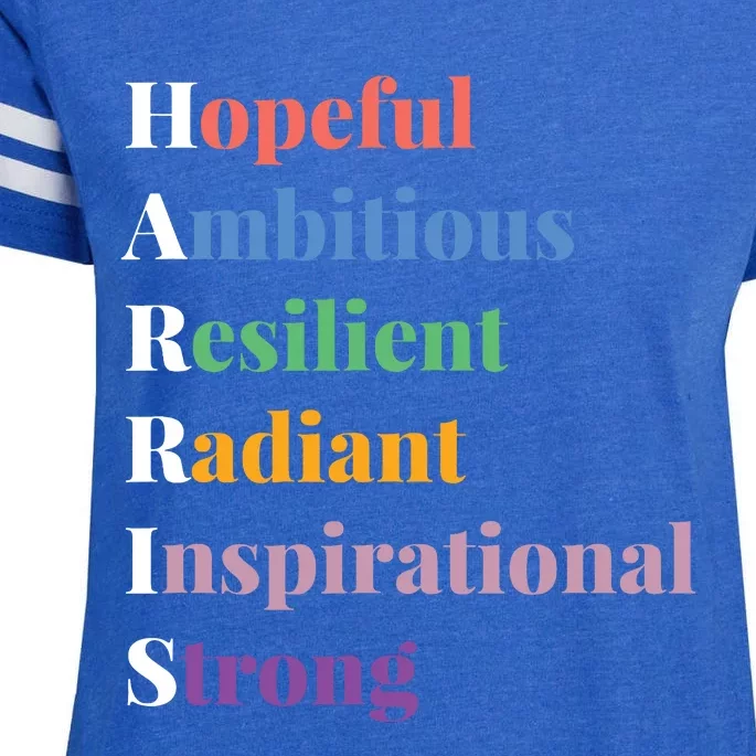 Hopeful Ambitious Resilient Radiant Inspirational Strong Enza Ladies Jersey Football T-Shirt