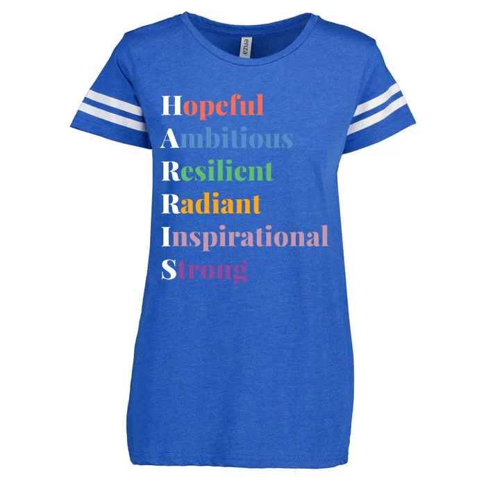 Hopeful Ambitious Resilient Radiant Inspirational Strong Enza Ladies Jersey Football T-Shirt