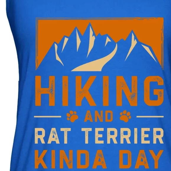 Hiking And Rat Terrier Kinda Day Rattie Hiker Gift Ladies Essential Flowy Tank