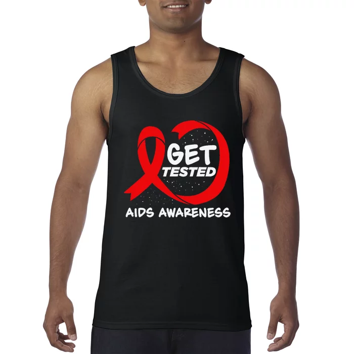 Hiv Awareness Red Ribbon World Aids Day Fighters Tank Top