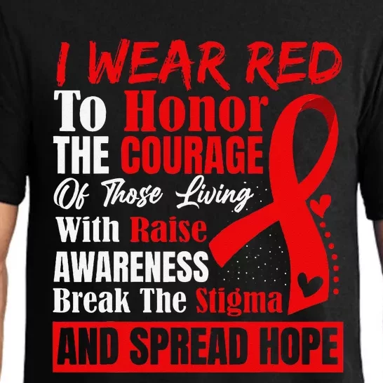 Hiv Awareness Red Ribbon World Aids Day Fighters Pajama Set