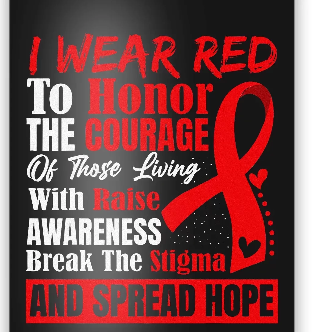 Hiv Awareness Red Ribbon World Aids Day Fighters Poster