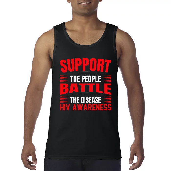 Hiv Awareness Red Ribbon World Aids Day Fighters Tank Top