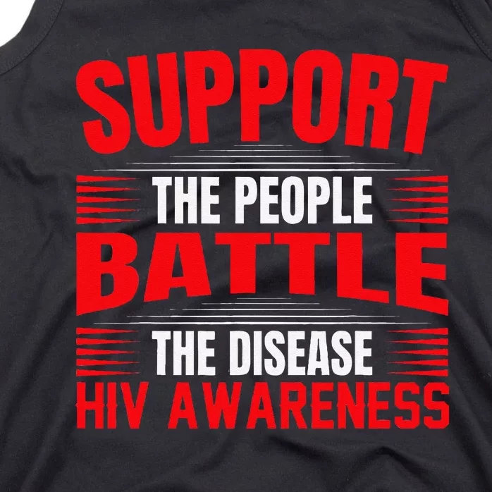 Hiv Awareness Red Ribbon World Aids Day Fighters Tank Top