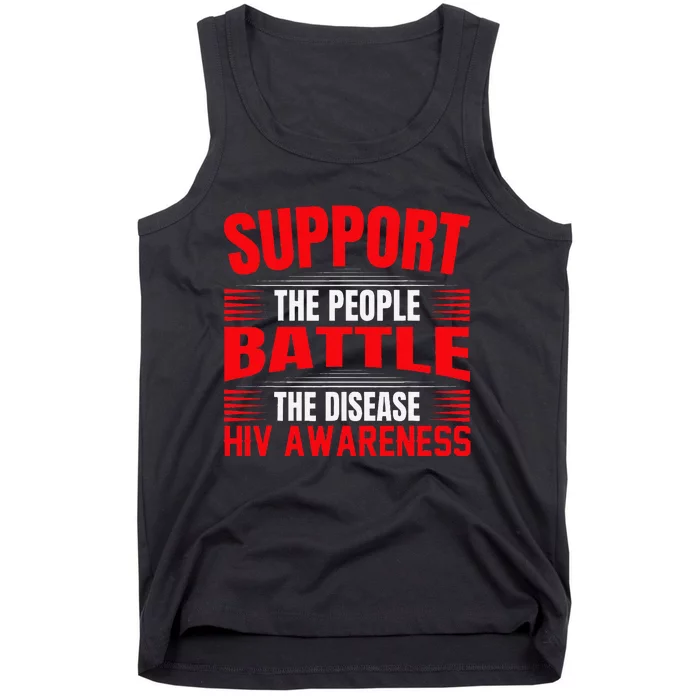 Hiv Awareness Red Ribbon World Aids Day Fighters Tank Top