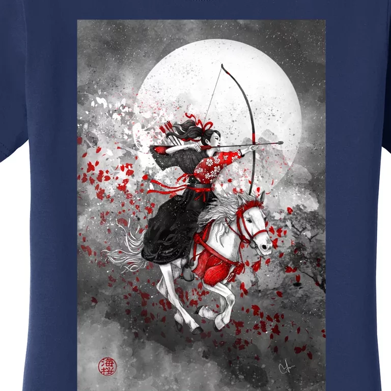 Horse And Rider Yabusame Long Women's T-Shirt