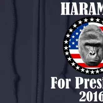 Harambe For President Full Zip Hoodie