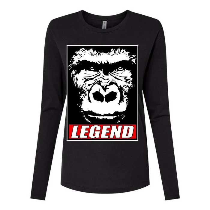 Harambe LEGEND Gorilla Poster RIP 2016 Womens Cotton Relaxed Long Sleeve T-Shirt