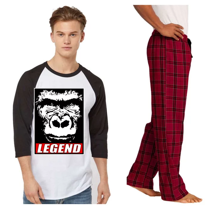 Harambe LEGEND Gorilla Poster RIP 2016 Raglan Sleeve Pajama Set