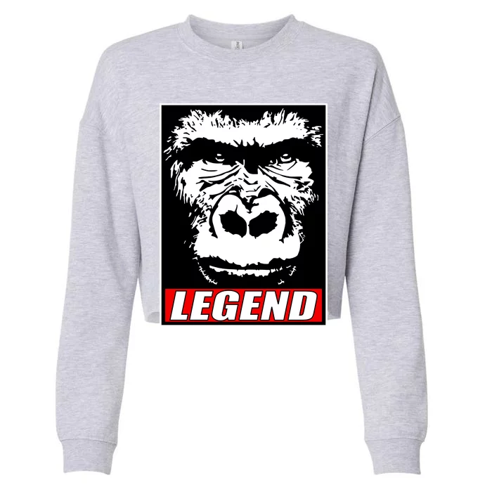 Harambe LEGEND Gorilla Poster RIP 2016 Cropped Pullover Crew