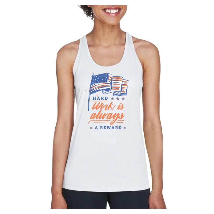 Hard Work Labor Day Women's Racerback Tank