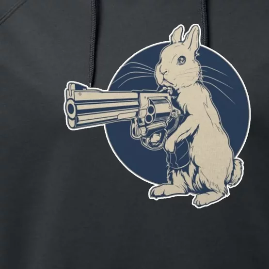 Hare Trigger Gangster Bunny Performance Fleece Hoodie