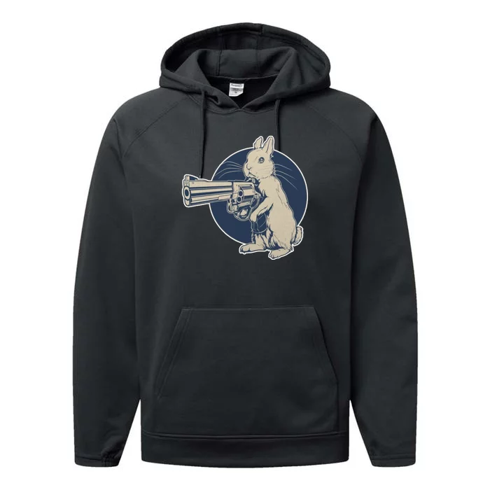 Hare Trigger Gangster Bunny Performance Fleece Hoodie