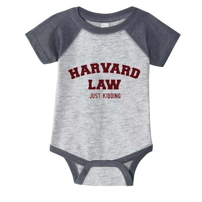 Harvard Law Just Kidding Infant Baby Jersey Bodysuit