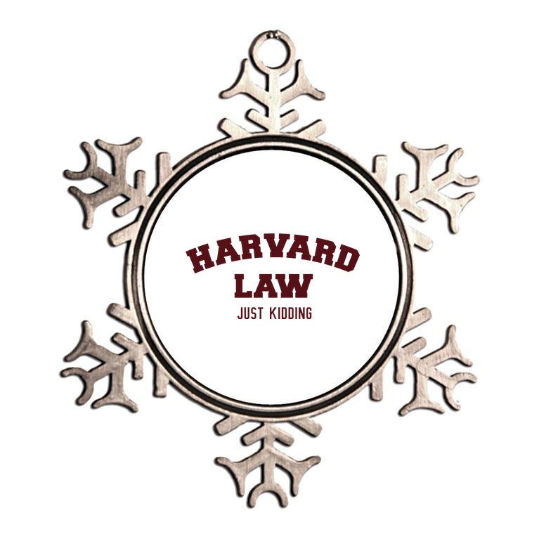 Harvard Law Just Kidding Metallic Star Ornament