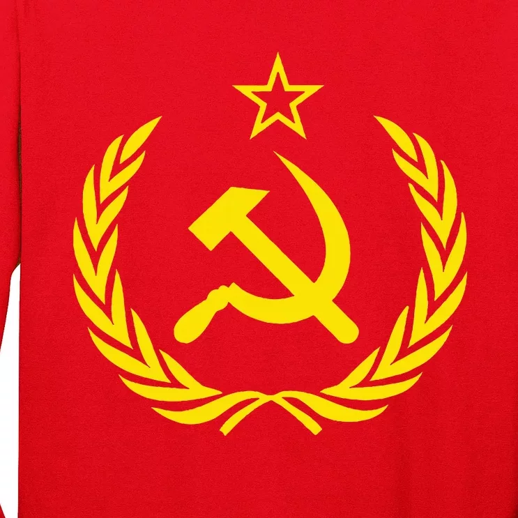 Hammer and Sickle Star CCCP Soviet Union Red Long Sleeve Shirt