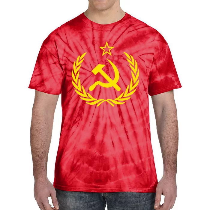 Hammer and Sickle Star CCCP Soviet Union Red Tie-Dye T-Shirt